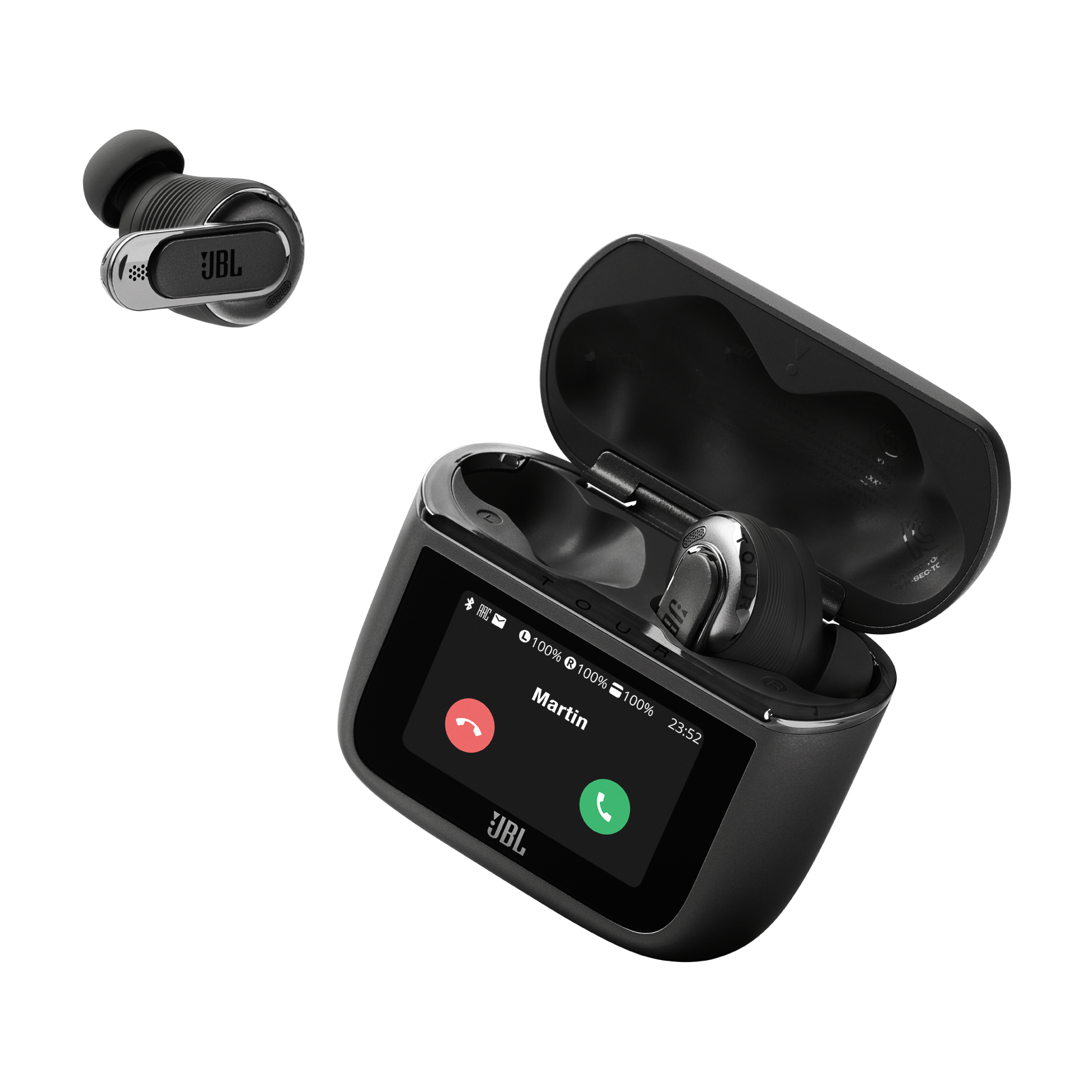 JBL Tour Pro 3 - Black - True Wireless Noise Cancelling earbuds with Smart Charging Case™ - Detailshot 5